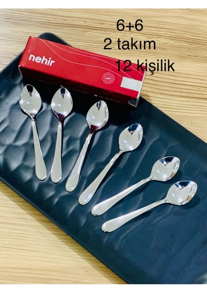 Luxury Nehir 12 Kişilik Elif Çay Kaşık 1 Adet