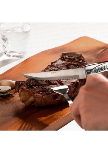 Luxury Yağız Steak Biftek Et Bıçağ 12 Adet 1 Adet