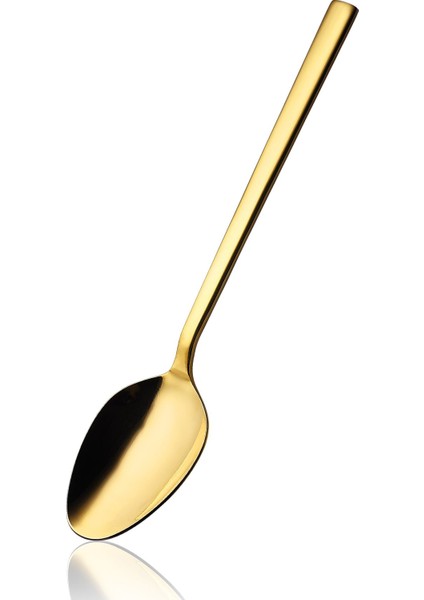 Luxury Klas Titanyum Parlak Gold 12 Adet Yemek Kaşık 18/10 Paslanmaz Çelik 3 mm 1 Adet