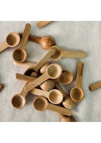 Luxury Bamboo Mini Baharat Kaşığı Altılı Set 1 Adet