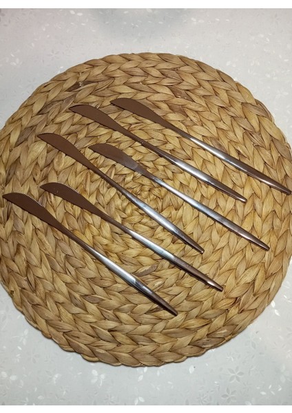 Luxury Gümüş Paslanmaz Çelik 6 Parça Yemek Bıçağı 1 Adet