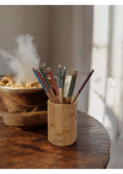 Luxury Bambu Suşi Çöpsitik Chopstick 5 Li Desenli Yıkanabilir Çin Çubuk Suşi Ramen Noodle Yemek Çubuğu 1 Adet