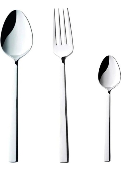 Luxury 36 Parça Tatlı Seti 12 Parça Tatlı Kaşığı 12 Parça Tatlı Çatalı 12 Çay Kaşığı (Paslanmaz Çelik) 1 Adet