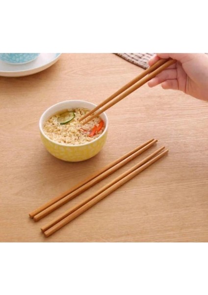 Luxury 20 Adet Yıkanabilir Organik Bambu Çin Kore Japon Uzakdoğu Yemek Çubuğu Chopstick 1 Adet