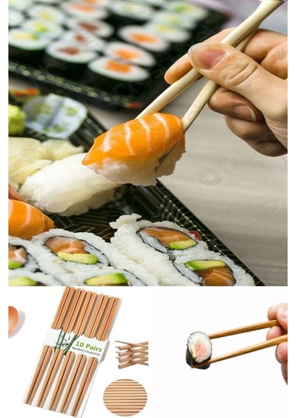 Luxury 20 Adet Yıkanabilir Organik Bambu Çin Kore Japon Uzakdoğu Yemek Çubuğu Chopstick 1 Adet