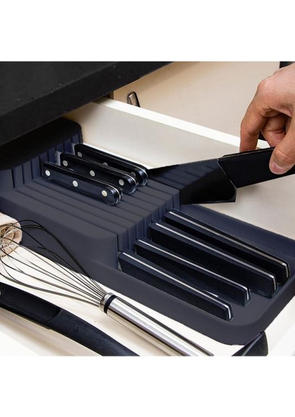 Luxury 2 Sıra Çekmece Içi Bıçaklık 14*39 cm Bıçak Organizeri Bıçak Düzenleyici 1 Adet