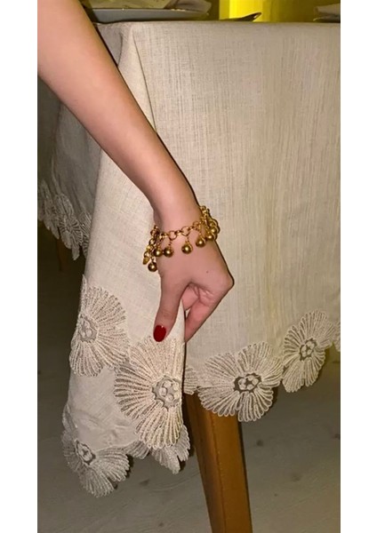 Luxury 12 Kişilik Özel Tasarım Masa Takımı (Amerikan Servis, Peçete, Masa Örtüsü) 1 Adet