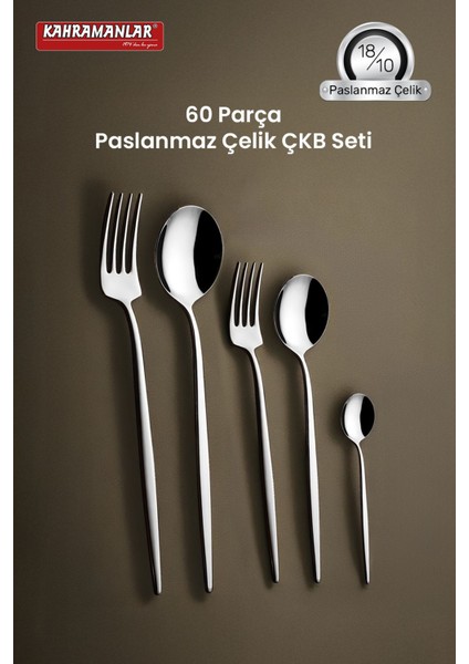 Luxury Nil 60 Parça Çatal Kaşık Takımı 1 Adet modelleri