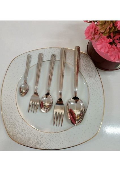 Luxury 18/10 Paslanmaz Çelik Kaşık Seti 30 Parça 1 Adet modelleri