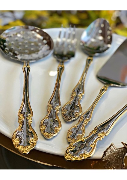 Luxury 89 Parça Adriana Sade Altın Karton Kutulu Çatal Kaşık Bıçak Takımı 1 Adet indirimleri