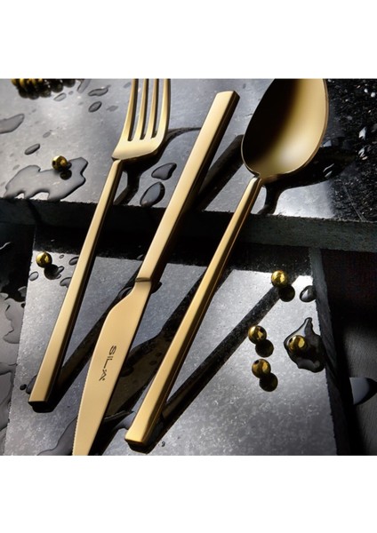 Luxury Elit Tam Gold Yemek Çatalı 6 Adet 1 Adet