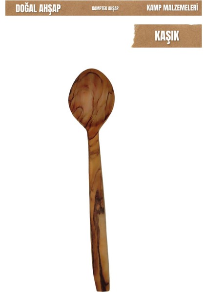 Luxury Kamptek Ahşap Zeytin Ağacından Kaşık Küçük Boy Yemek Mama Kaşığı 18 cm 1 Adet fiyatları