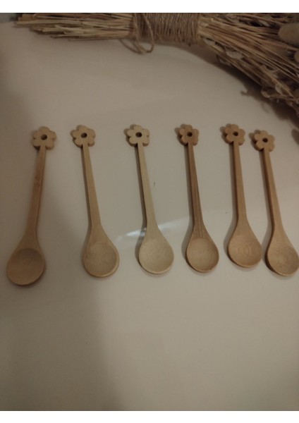 Luxury Bambu Figürlü, Çok Amaçlı, Kahve Kaşığı,çay Kaşığı,baharat Kaşığı,karıştırma Kaşığı 6 Adet 15 cm 1 Adet