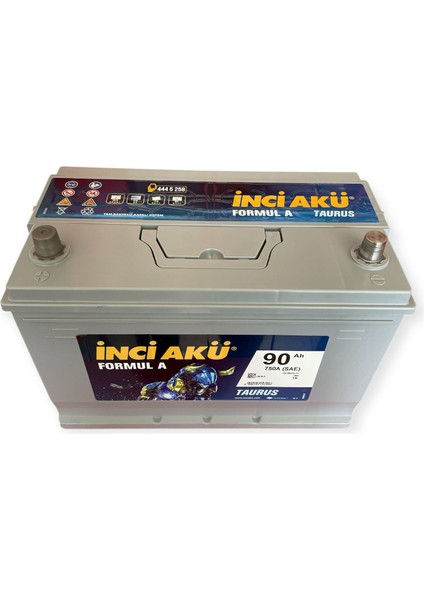 Inci Akü 12V 90 Ah 750A En Tk Ters Kutup