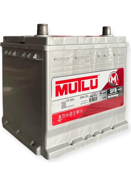 Mutlu Akü Ters Kutup 12V 55AH 450A En