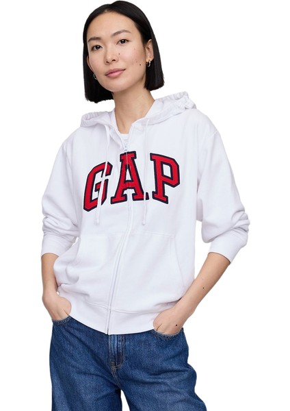 Logo Relaxed Fermuarlı Sweatshirt - 727433