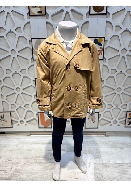 Erkek Çocuk Trençkot Yağmurluk Polo Yaka Tişört Pantolon Alt Üst Takım Bayramlık 3'lü modelleri