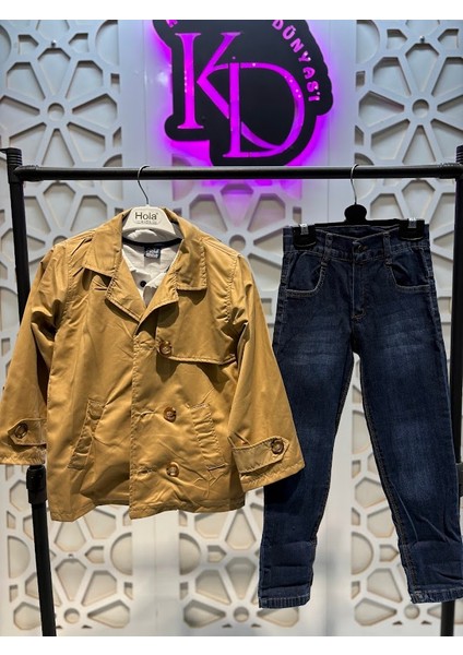 Erkek Çocuk Trençkot Yağmurluk Polo Yaka Tişört Pantolon Alt Üst Takım Bayramlık 3'lü fırsatları