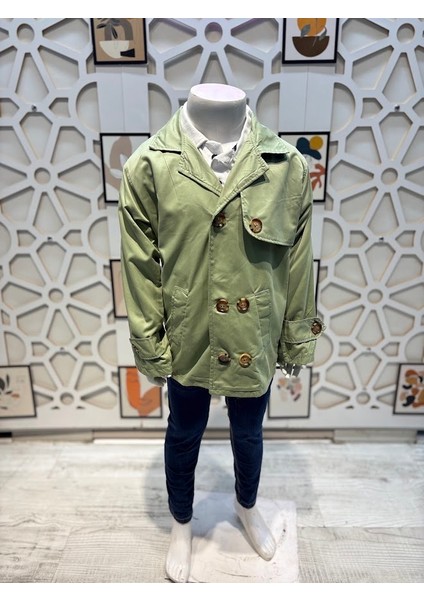 Erkek Çocuk Trençkot Yağmurluk Polo Yaka Tişört Pantolon Alt Üst Takım Bayramlık 3'lü modelleri