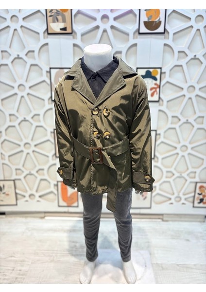 Erkek Çocuk Trençkot Yağmurluk Polo Yaka Tişört Pantolon Alt Üst Takım Bayramlık 3'lü modelleri