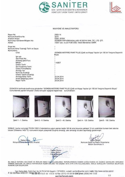 Isonem Antifire Paint Plus 120 Dk Yangına Dayanıklı Boya 10 kg İSO-195 modelleri