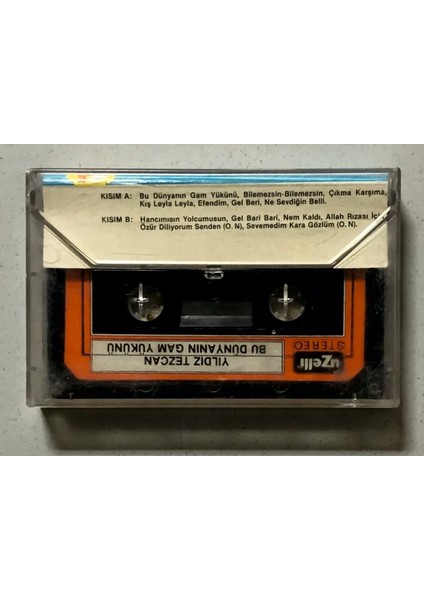 Yıldız Tezcan Bu Dünyanın Gam Yükünü Uzelli 598 Kaset (Orjinal Dönem Baskı)