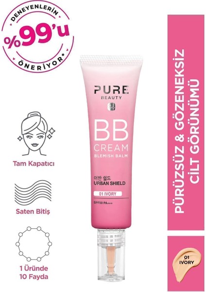 Luxury Makyajsız Bir Makyaj Ğörünümü Elde Etmek Istiyorsan,bb Krem SPF50 Pa Ivory 30 ml MMCZ343 1 Adet