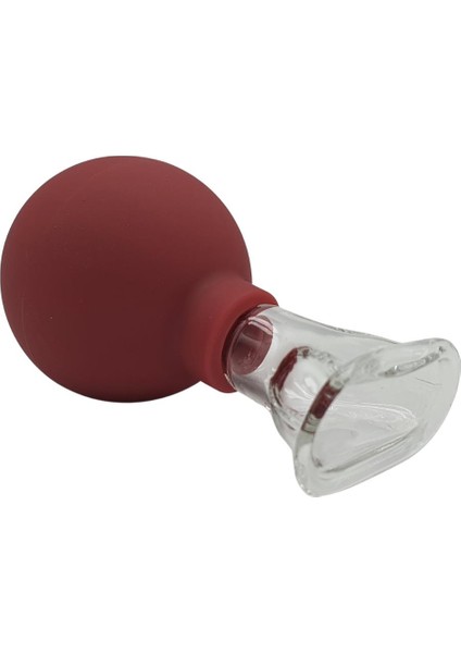 Silikon Vakumlu Yüz Cam Masaj Kupası Kırmızı fiyatları