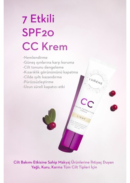 Luxury cc Cream Shade Light-7 Etkili Renk Dengeleyici cc Krem Spf 20 Açık 1 Adet fırsatları