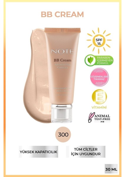 Luxury Bb Cream Spf 15 Nemlendirici Etkili Yoğun Kapatıcı Bb Krem - 300 Light Beige 1 Adet