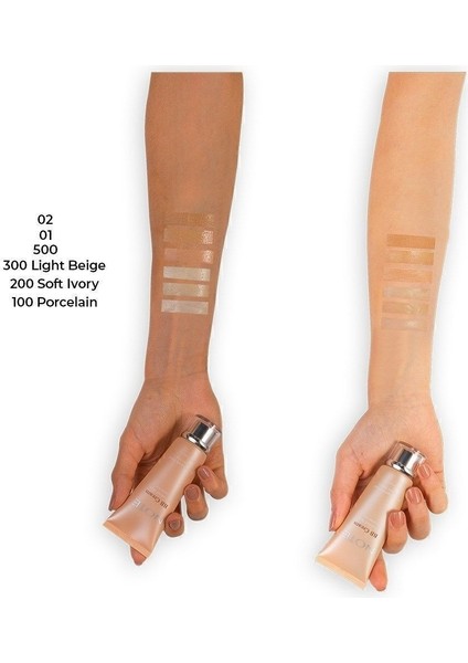 Luxury Bb Cream Spf 15 Nemlendirici Etkili Yoğun Kapatıcı Bb Krem - 300 Light Beige 1 Adet