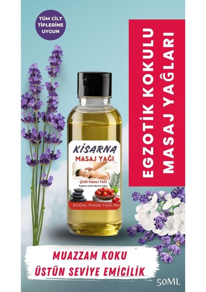 Yenilebilir Kayganlaştırcılar - Erotik Masaj Yağları Aromaterapi 50 ml Çilek Aromalı 1 Adet