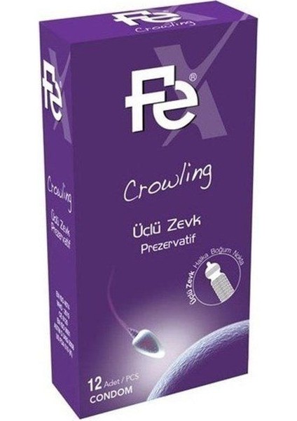 Crowling Üçlü Zevk Prezervatif 12'li 1 Adet