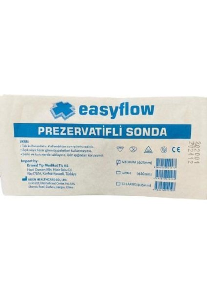Yapışkan Şeritli Prezervatif Sonda 50 Adet 35MM Large 1 Adet