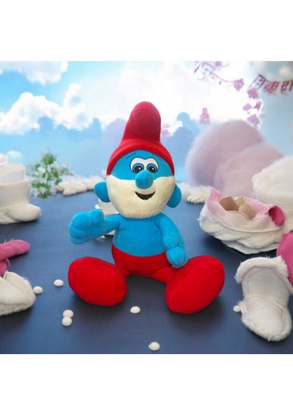 Luxury Sevimli Şirinbaba Peluş Oyuncaklar & Oyun Arkadaşı & Yumuşak Hediyelik 1 Adet