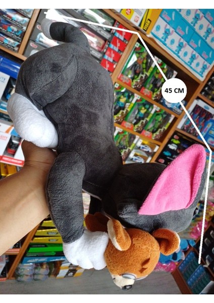 Luxury Tom ve Jerry Kedi Fare 2li Peluş Nostalji Oyuncak 45CM Siyah 1 Adet fiyatları