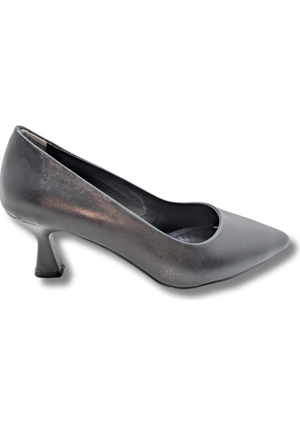 Amour - Suni Deri Kadın Stiletto - Amour - Siyah - 37