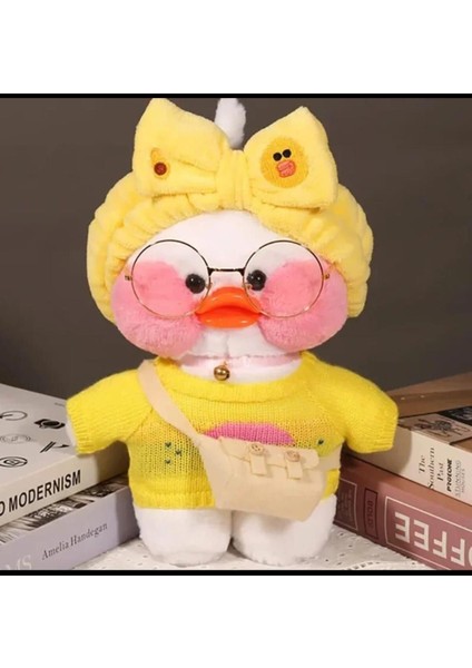 Luxury Hediyelik Lalafanfan Duck Gözlüklü Çantalı Sevimli Ördek Oyuncak Peluş Doğum Günü Hediyelik 1 Adet fiyatları