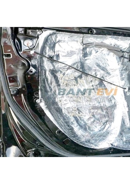 10 Adet 35x20cm Ziftli Oto Ses ve Su Yalıtım Pedi Folyolu Gürültü ve Nem Kalkanı Kendinden Yapışkanlı