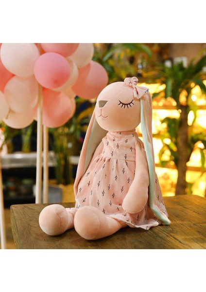 Luxury Ithal Kumaş Uzun Kulaklı Sevimli Tavşan Metoo Peluş Oyuncak Uyku & Oyun Arkadaşı 45 Cm. 1 Adet