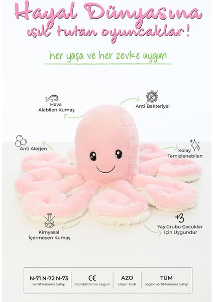 Luxury Yumuşak Uzun Bacaklı Peluş Ahtapot Oyuncak 1 Adet modelleri