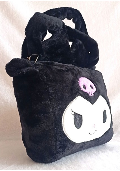 Luxury Kuromi Karikatür Peluş Çanta 30X25 (Siyah) 1 Adet fırsatları