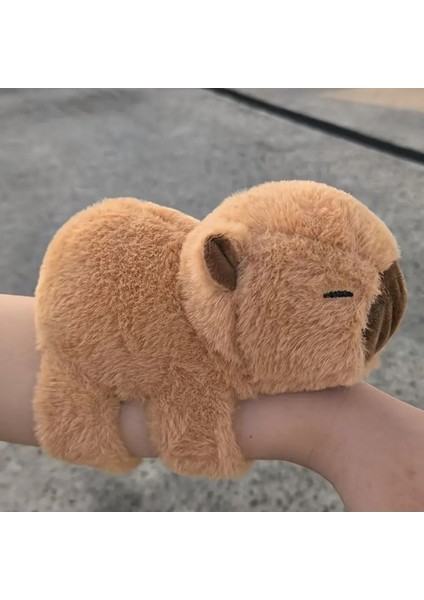 Luxury Sevimli Kapibara Peluş Bileklik Hediyelik Bileklik Capybara Kahverengi Peluş 16CM Oyuncak 1 Adet