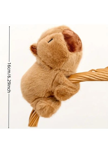 Luxury Sevimli Kapibara Peluş Bileklik Hediyelik Bileklik Capybara Kahverengi Peluş 16CM Oyuncak 1 Adet