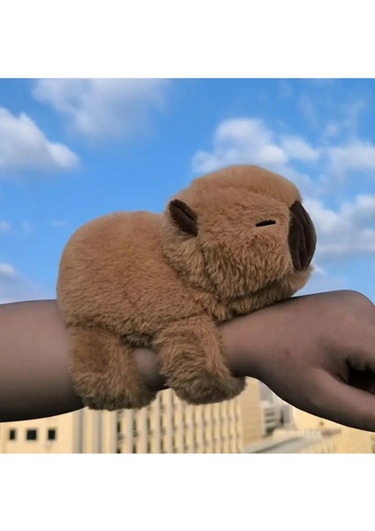 Luxury Sevimli Kapibara Peluş Bileklik Hediyelik Bileklik Capybara Kahverengi Peluş 16CM Oyuncak 1 Adet