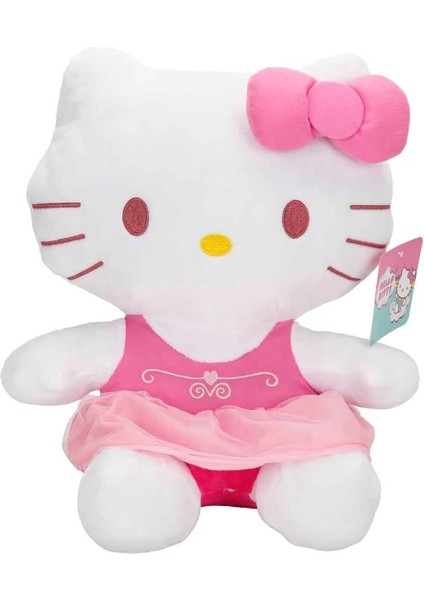 Luxury Pelüş OT180201-A Hello Kitty Pembe Elbiseli Kurdeleli 36 cm 1 Adet
