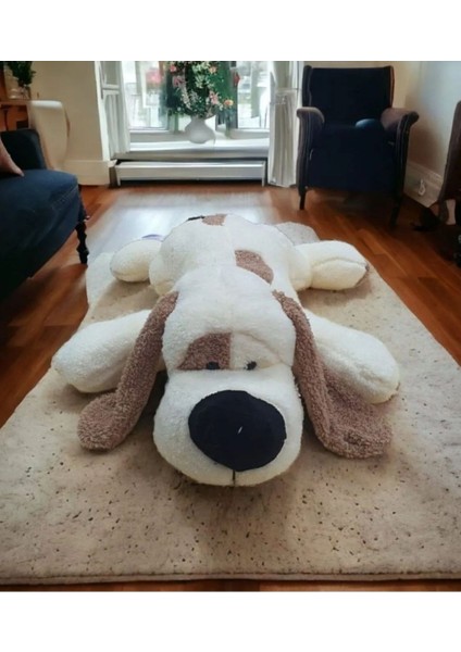 Luxury 75 cm Yatan Sevimli Peluş Köpek Yastık & Uyku Arkadaşı & Oyuncak & Hediyelik 1 Adet