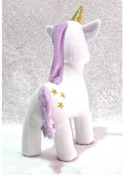 Luxury Peluş Unicorn Figürlü Yastık 33 Cm. (Lila) 1 Adet fırsatları