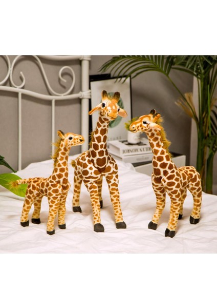Luxury Gerçek Görünümlü Ithal Kumaş Cam Göz Zürafa Zuzu Peluş Oyuncak Oyun & Uyku Arkadaşı Büyük Boy 60 Cm. 1 Adet fırsatları