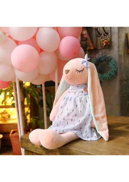Luxury Ithal Kumaş Uzun Kulaklı Sevimli Tavşan Metoo Peluş Oyuncak Uyku & Oyun Arkadaşı 45 Cm. 1 Adet